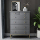 Glam Engineered Wooden Storage Chest Bedroom Chest with Drawers Grey 6 Clearhalo 'Bedroom Furniture' 'Dressers & Chests' 'dressers_chests' 'furn' 'furn_dressers_chests' 'Furniture' 5959037