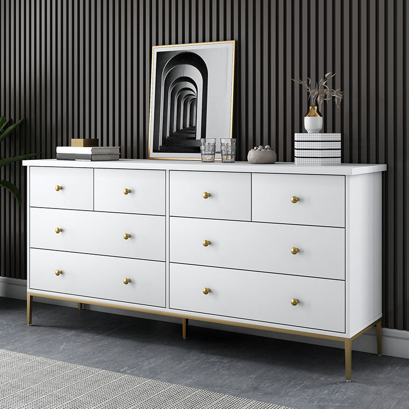 Glam Engineered Wooden Storage Chest Bedroom Chest with Drawers White 8 Clearhalo 'Bedroom Furniture' 'Dressers & Chests' 'dressers_chests' 'furn' 'furn_dressers_chests' 'Furniture' 5959039