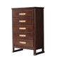 Traditionele bruine opbergkast dressoir verticale houten borst met 3 / 4/5 laden