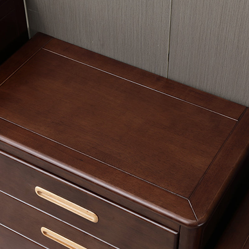 Traditionele bruine opbergkast dressoir verticale houten borst met 3 / 4/5 laden