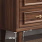 16 "W moderne bruine eiken opbergkast dressoir houten opbergkast met laden