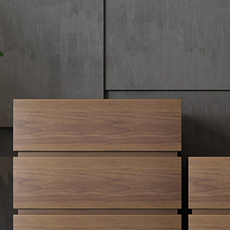 Eigentijdse verticale slaapkamer borst houten opbergkist in bruin met laden