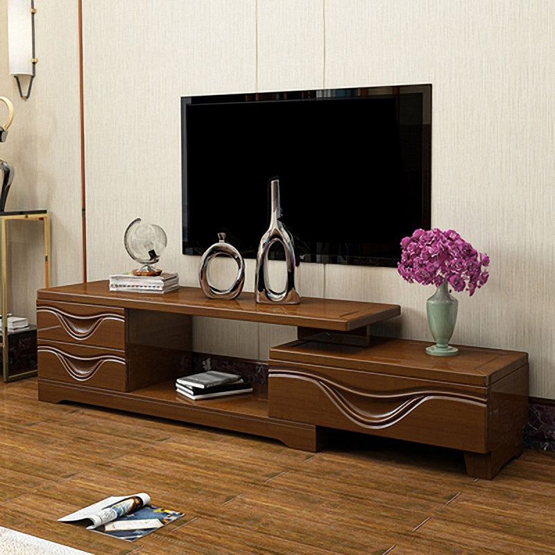 Wooden TV Stand Console Traditional Style Home TV Cabinet with Drawers 47"L x 14"W x 17"H Walnut Clearhalo 'furn' 'furn_tv_stands_entertainment_centers' 'Furniture' 'Living Room Furniture' 'TV Stands & Entertainment Centers' 'TV Stands & Media Storage Furniture' 'tv_stands_entertainment_centers' 5959210