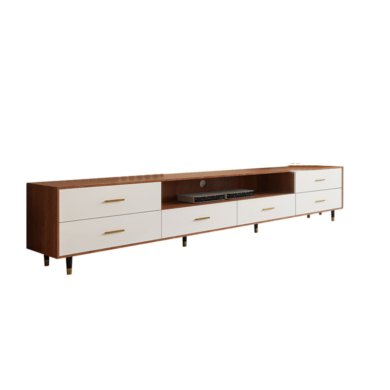 Wooden TV Stand Console Modern Minimalist Home Open TV Cabinet