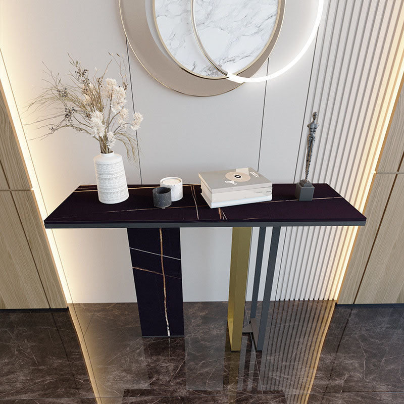 Tabella della console di pietra moderna 14 "W del tavolo di accento resistente alle macchie W per Hall