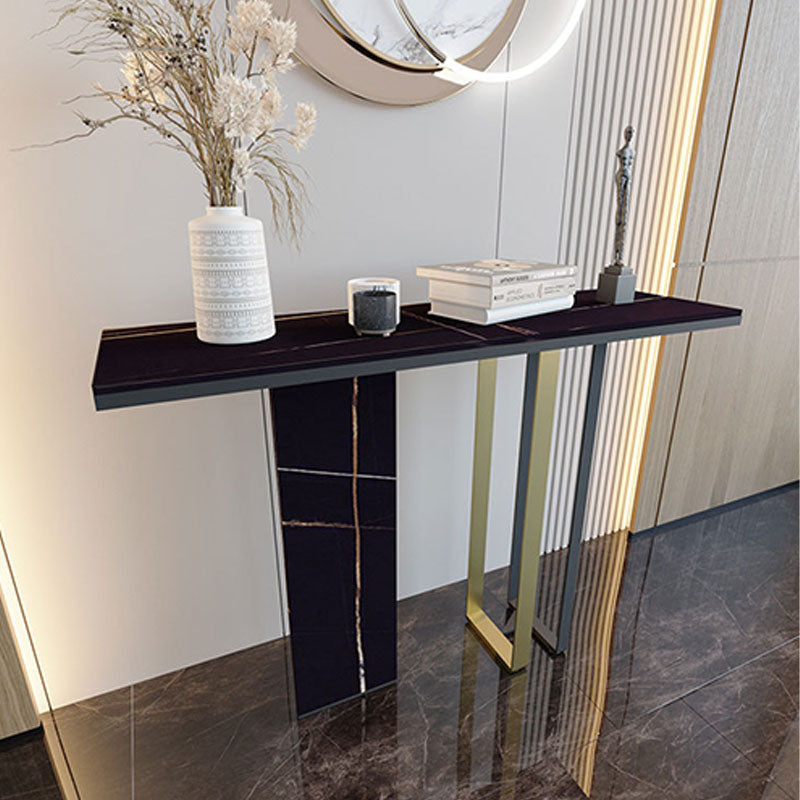 Tabella della console di pietra moderna 14 "W del tavolo di accento resistente alle macchie W per Hall