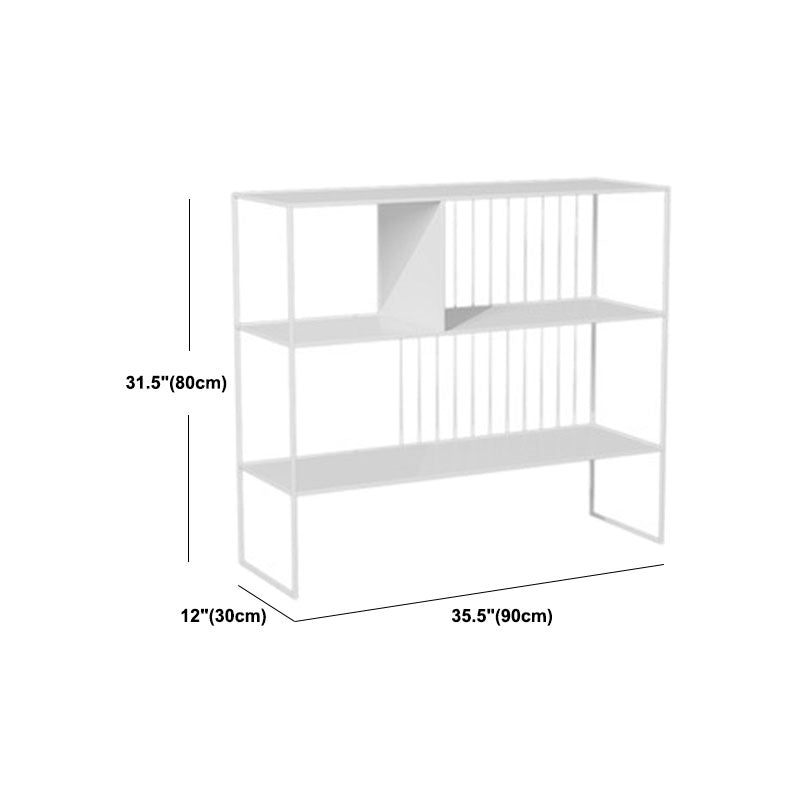 Tavolo da divano di divano con console di stoccaggio aperto moderno con scaffali per ripiani per la sala