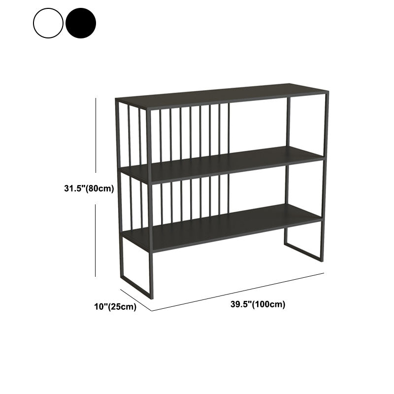 Tavolo da divano di divano con console di stoccaggio aperto moderno con scaffali per ripiani per la sala