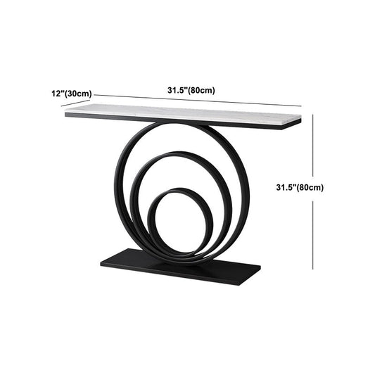 Tavolo da divano console di ferro moderno rettangolo console in pietra tavolo per la sala