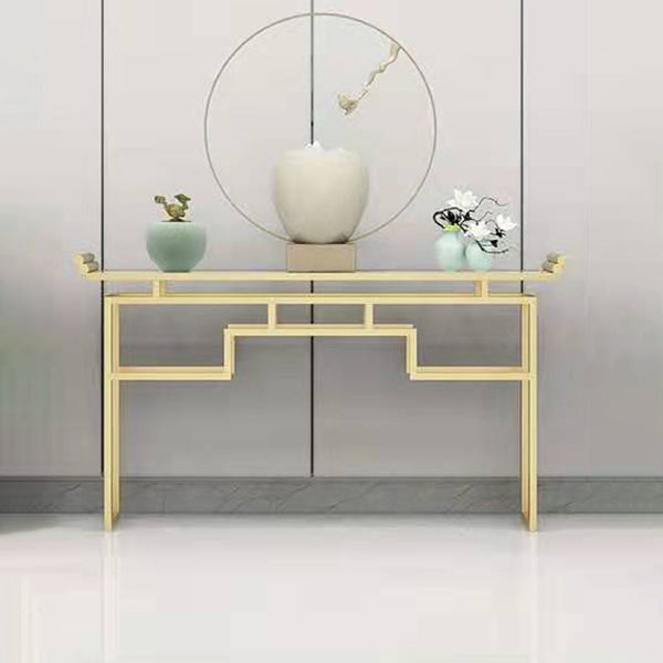 11 "W eigentijdse console tafelssteen witte rechthoekige console banktafel