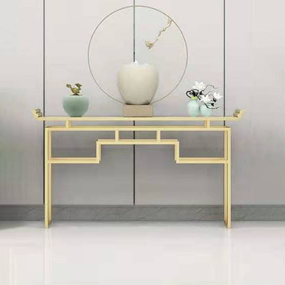 11 "W eigentijdse console tafelssteen witte rechthoekige console banktafel