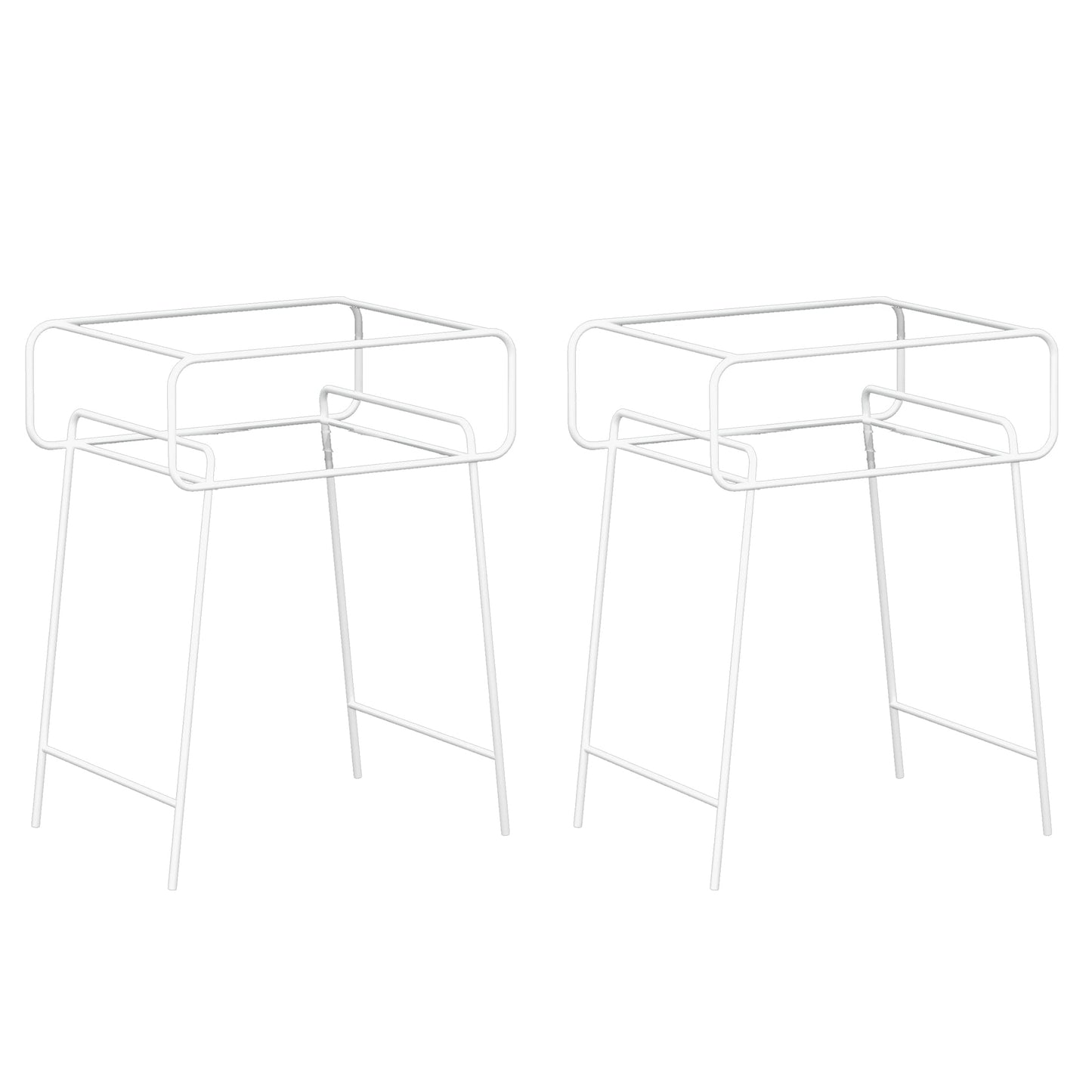 Mesa nocturna industrial de vidrio de vidrio de metal con 1 estante, 20.9 "de alto