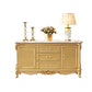 Glam Style Buffet Sideboard Gold Wood Sideboard with Door and Drawer