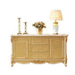 Glam Style Buffet Sideboard Gold Wood Sideboard with Door and Drawer