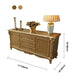 Glam Style Buffet Sideboard Gold Wood Sideboard with Door and Drawer
