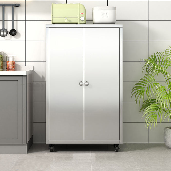 Modern Style Sideboard Metal Sideboard with Door for Kitchen Use 24"L x 16"W x 42"H Steel Clearhalo 'buffet_sideboard' 'Buffets & Sideboards' 'furn' 'furn_buffet_sideboard' 'Furniture' 'Kitchen & Dining Furniture' 5959874