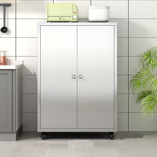 Modern Style Sideboard Metal Sideboard with Door for Kitchen Use 28"L x 16"W x 42"H Steel Clearhalo 'buffet_sideboard' 'Buffets & Sideboards' 'furn' 'furn_buffet_sideboard' 'Furniture' 'Kitchen & Dining Furniture' 5959877