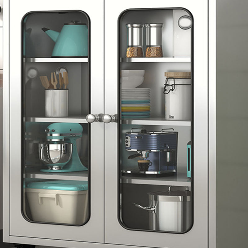 Modern Style Sideboard Metal Sideboard with Door for Kitchen Use Clearhalo 'buffet_sideboard' 'Buffets & Sideboards' 'furn' 'furn_buffet_sideboard' 'Furniture' 'Kitchen & Dining Furniture' 5959881