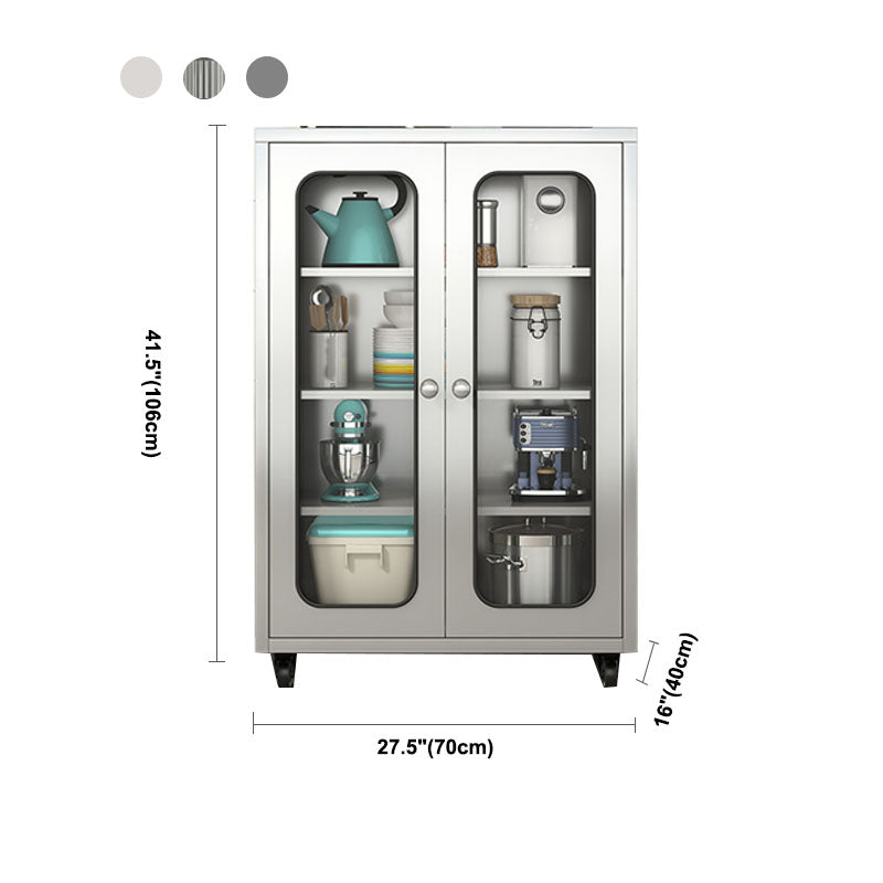 Modern Style Sideboard Metal Sideboard with Door for Kitchen Use Clearhalo 'buffet_sideboard' 'Buffets & Sideboards' 'furn' 'furn_buffet_sideboard' 'Furniture' 'Kitchen & Dining Furniture' 5959899