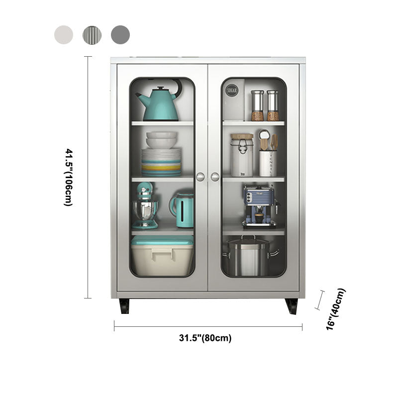 Modern Style Sideboard Metal Sideboard with Door for Kitchen Use Clearhalo 'buffet_sideboard' 'Buffets & Sideboards' 'furn' 'furn_buffet_sideboard' 'Furniture' 'Kitchen & Dining Furniture' 5959900