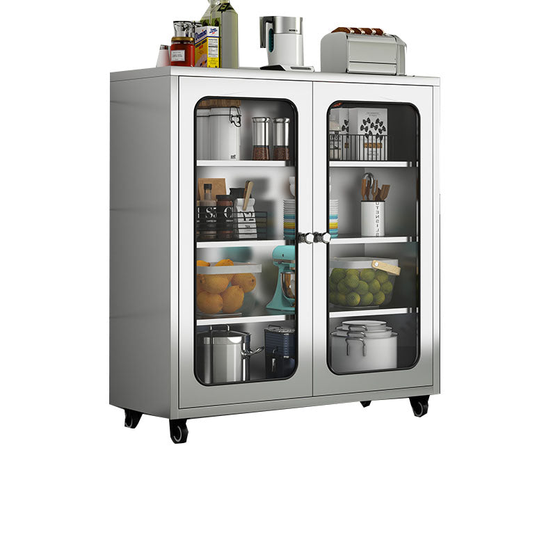 Plate-forme de style moderne plate latérale en métal avec porte à domicile