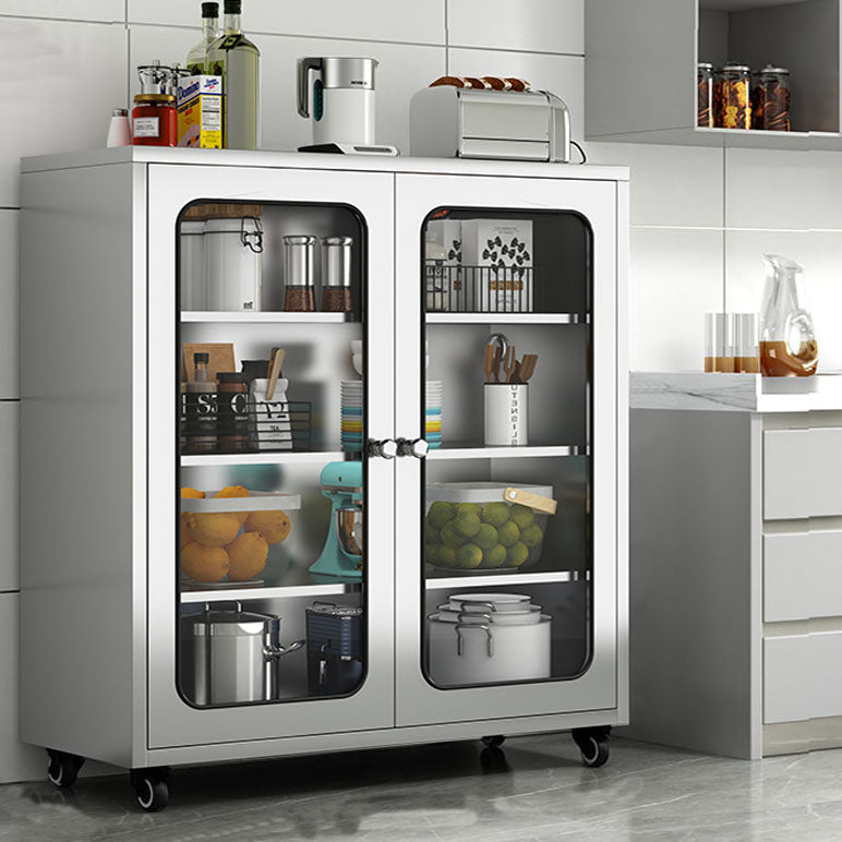 Plate-forme de style moderne plate latérale en métal avec porte à domicile