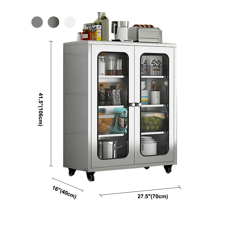Plate-forme de style moderne plate latérale en métal avec porte à domicile