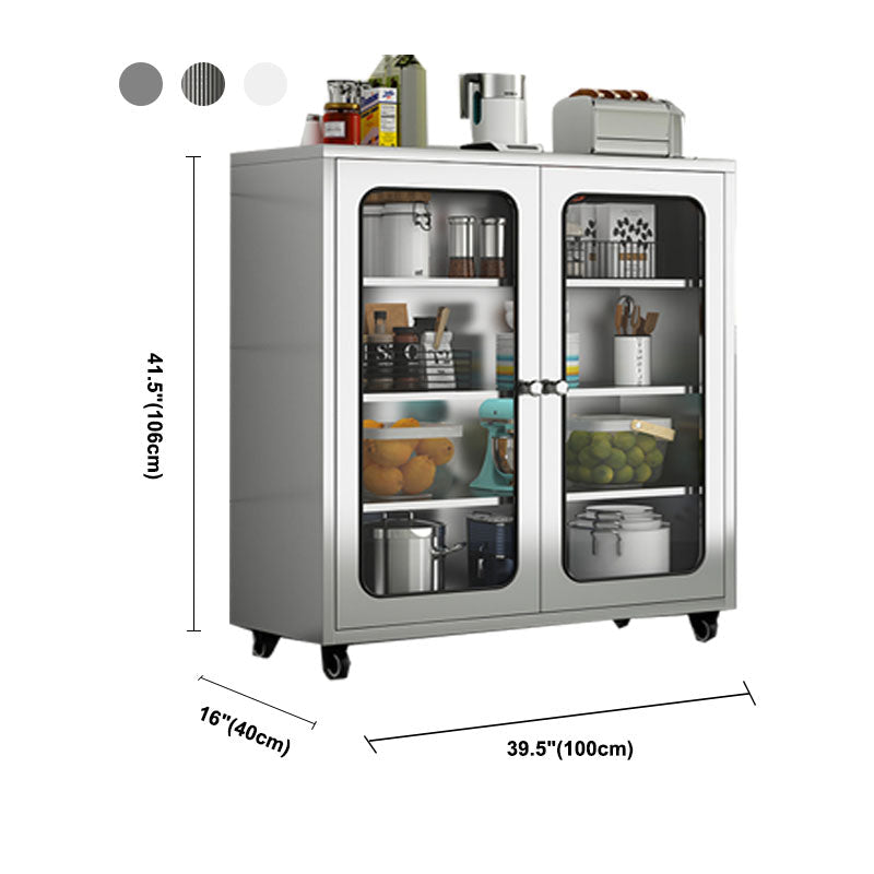 Plate-forme de style moderne plate latérale en métal avec porte à domicile