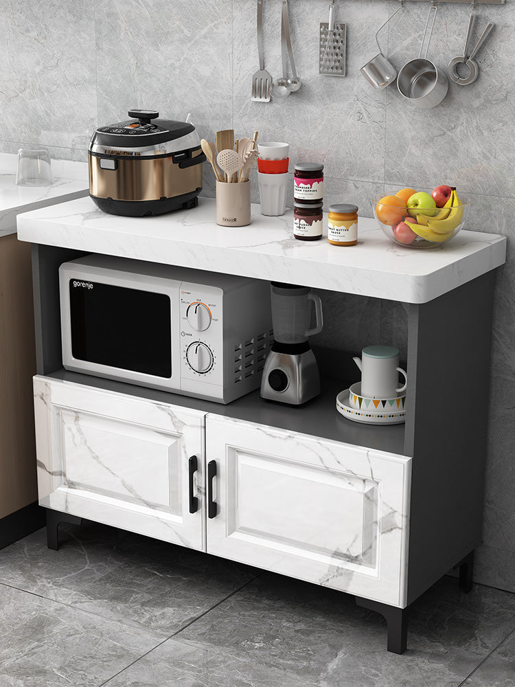 Modern Sideboard Stone Top Sideboard with Door for Kitchen Use Clearhalo 'buffet_sideboard' 'Buffets & Sideboards' 'furn' 'furn_buffet_sideboard' 'Furniture' 'Kitchen & Dining Furniture' 5959989