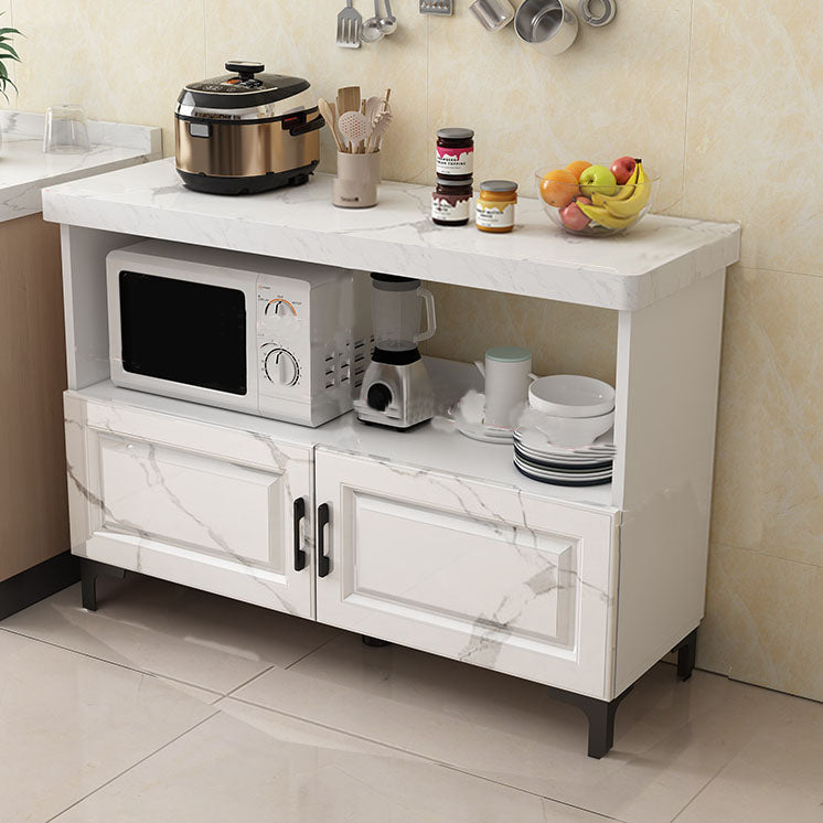 Modern Sideboard Stone Top Sideboard with Door for Kitchen Use 47"L x 16"W x 33"H 2 Clearhalo 'buffet_sideboard' 'Buffets & Sideboards' 'furn' 'furn_buffet_sideboard' 'Furniture' 'Kitchen & Dining Furniture' 5960005