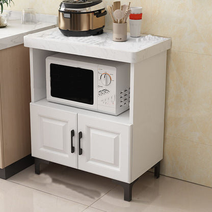 Modern Sideboard Stone Top Sideboard with Door for Kitchen Use 24"L x 16"W x 33"H White 2 Clearhalo 'buffet_sideboard' 'Buffets & Sideboards' 'furn' 'furn_buffet_sideboard' 'Furniture' 'Kitchen & Dining Furniture' 5960006