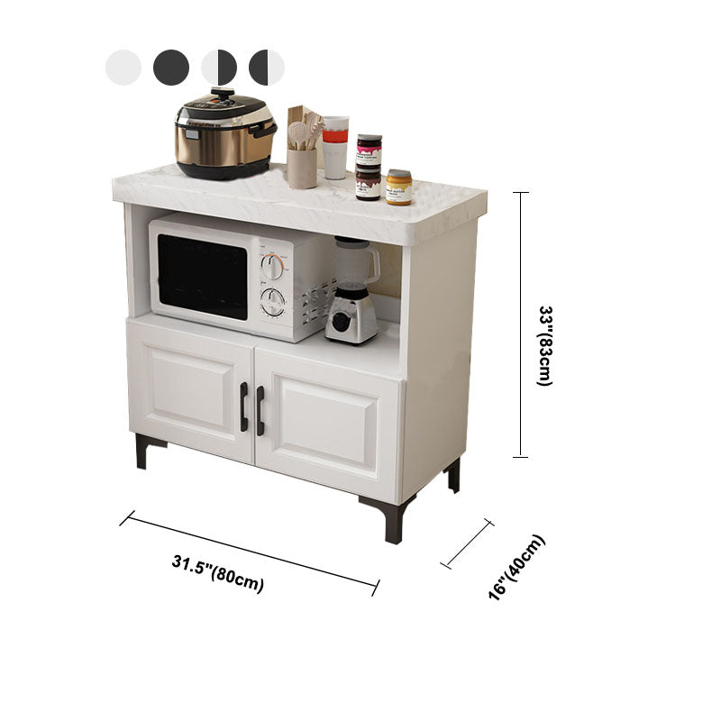 Modern Sideboard Stone Top Sideboard with Door for Kitchen Use Clearhalo 'buffet_sideboard' 'Buffets & Sideboards' 'furn' 'furn_buffet_sideboard' 'Furniture' 'Kitchen & Dining Furniture' 5960011