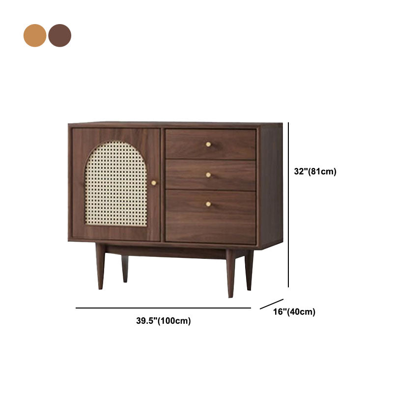 Modern indoor dressoir met laden matte afwerking dennenhout eetbuffet