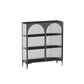 Puertas de vidrio de estilo glamero Credenza de metal para uso de la cocina