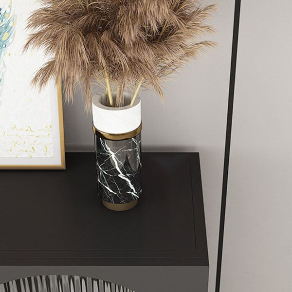 Puertas de vidrio de estilo glamero Credenza de metal para uso de la cocina