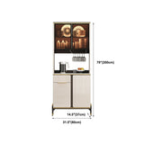 Glam -dressoir kaststeen en gemanipuleerd houten eetbuffet