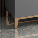 Support de buffet glam avec des tiroirs en bois et buffet en pierre