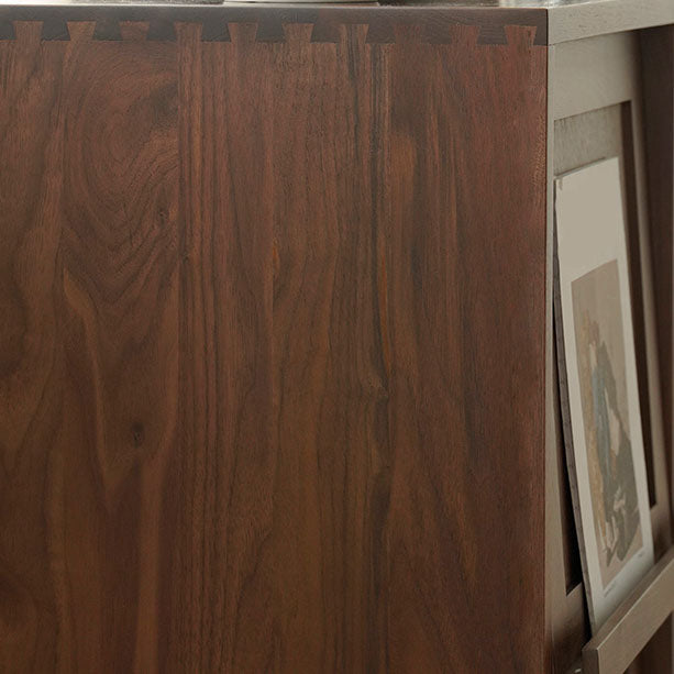 Contemporary Solid Wood Server with Doors Solid Wood Legs Sideboard Clearhalo 'buffet_sideboard' 'Buffets & Sideboards' 'furn' 'furn_buffet_sideboard' 'Furniture' 'Kitchen & Dining Furniture' 5960163