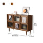 Contemporary Solid Wood Server with Doors Solid Wood Legs Sideboard Clearhalo 'buffet_sideboard' 'Buffets & Sideboards' 'furn' 'furn_buffet_sideboard' 'Furniture' 'Kitchen & Dining Furniture' 5960177