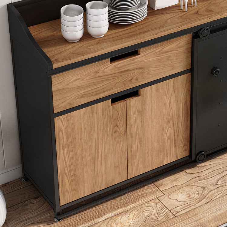 Modern Engineered Wood Sideboard Sliding Doors Sideboard for Living Room Clearhalo 'buffet_sideboard' 'Buffets & Sideboards' 'furn' 'furn_buffet_sideboard' 'Furniture' 'Kitchen & Dining Furniture' 5960223