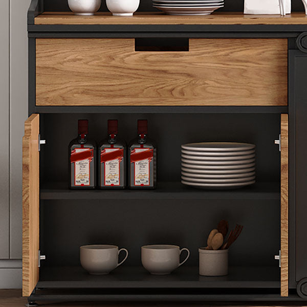 Modern Engineered Wood Sideboard Sliding Doors Sideboard for Living Room Clearhalo 'buffet_sideboard' 'Buffets & Sideboards' 'furn' 'furn_buffet_sideboard' 'Furniture' 'Kitchen & Dining Furniture' 5960230