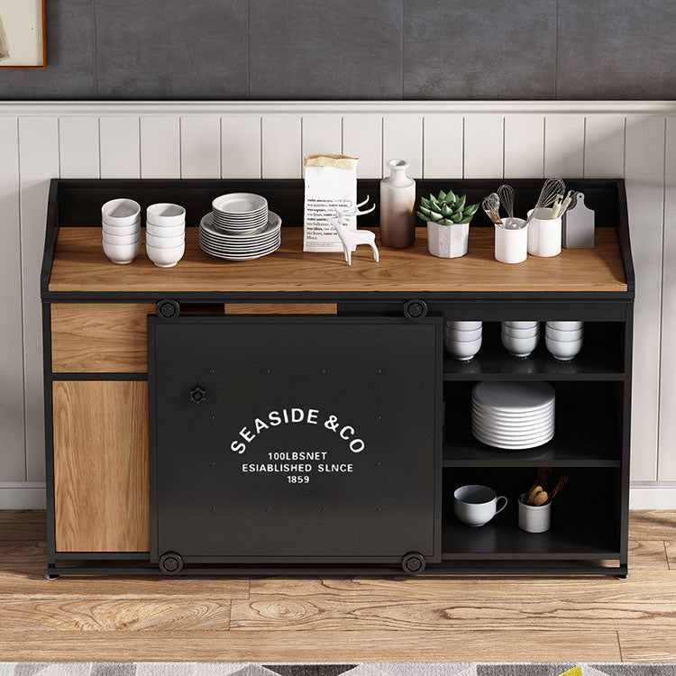 Modern Engineered Wood Sideboard Sliding Doors Sideboard for Living Room Clearhalo 'buffet_sideboard' 'Buffets & Sideboards' 'furn' 'furn_buffet_sideboard' 'Furniture' 'Kitchen & Dining Furniture' 5960234