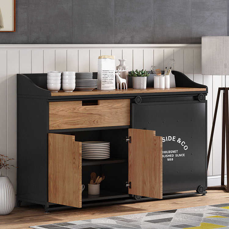 Modern Engineered Wood Sideboard Sliding Doors Sideboard for Living Room Clearhalo 'buffet_sideboard' 'Buffets & Sideboards' 'furn' 'furn_buffet_sideboard' 'Furniture' 'Kitchen & Dining Furniture' 5960235