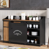 Modern Engineered Wood Sideboard Sliding Doors Sideboard for Living Room Clearhalo 'buffet_sideboard' 'Buffets & Sideboards' 'furn' 'furn_buffet_sideboard' 'Furniture' 'Kitchen & Dining Furniture' 5960238