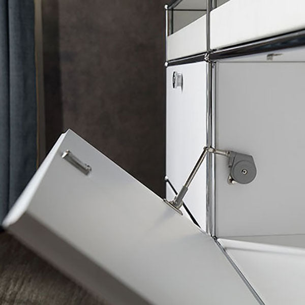 Buffet métallique blanc avec tiroirs buffet de restauration intérieure contemporaine