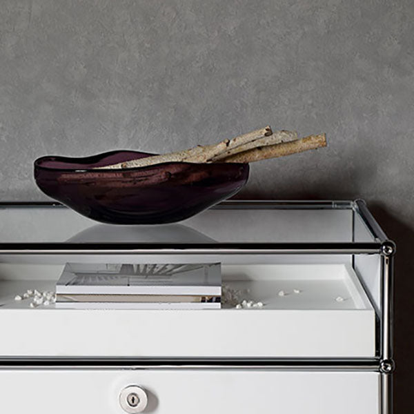 Buffet métallique blanc avec tiroirs buffet de restauration intérieure contemporaine