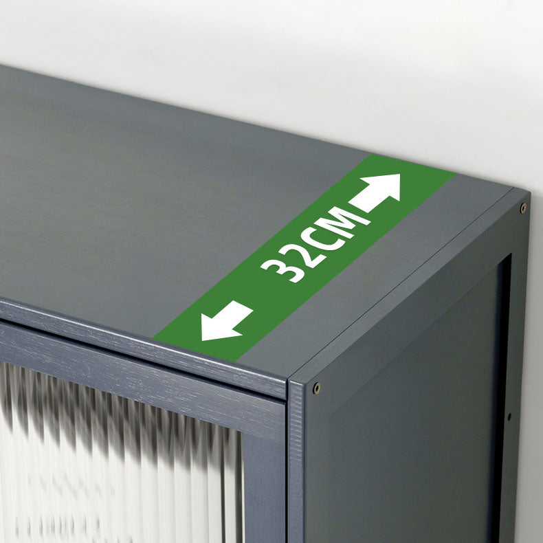 Puertas de vidrio gris Servidor de comedor Servidor de bambú contemporáneo para cocina