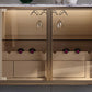 Sideboard a buffet in pietra e legno con supporto a buffet glam del cassetto