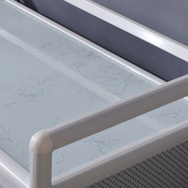 Aparador de metal con puertas de vidrio Servidor de comedor moderno para el hogar