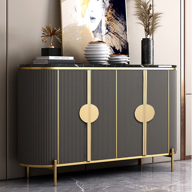 Technischer Holzbuffet Ständer mit Schränken Glam Buffet Sideboard